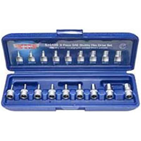 Durston Mfg DURSTON 9 Piece Stubby Hex Bit Set VMSHI400